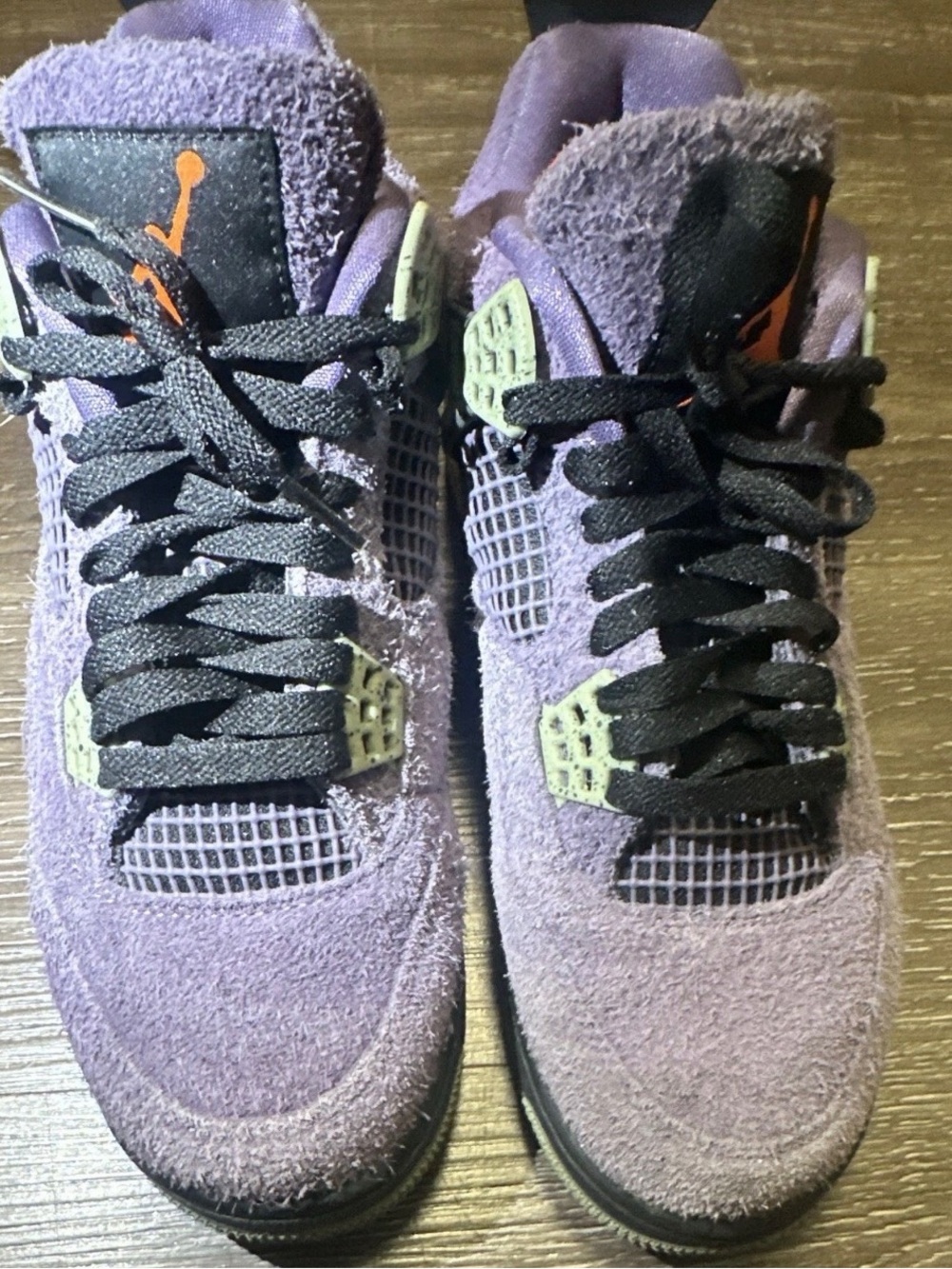 Jordan Men's Purple Suede High-Top Sneakers with Black Laces